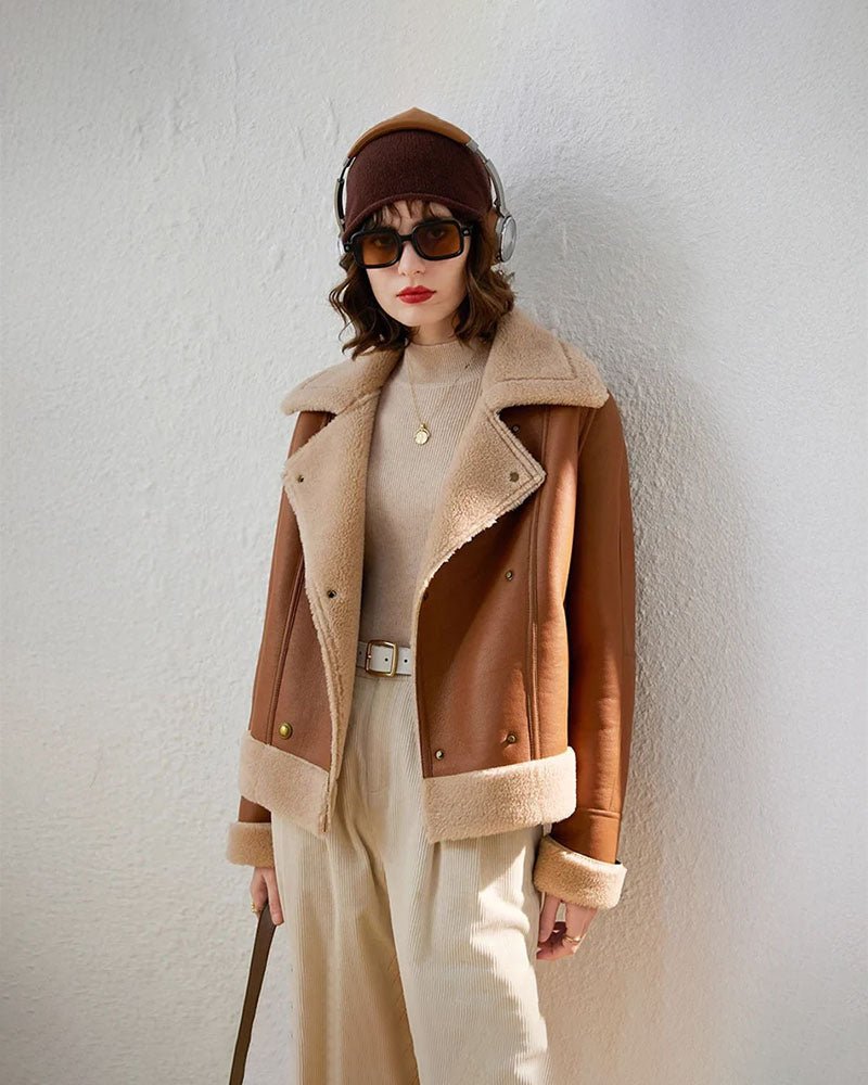 Fleece-lined Laps Casual Short Coat