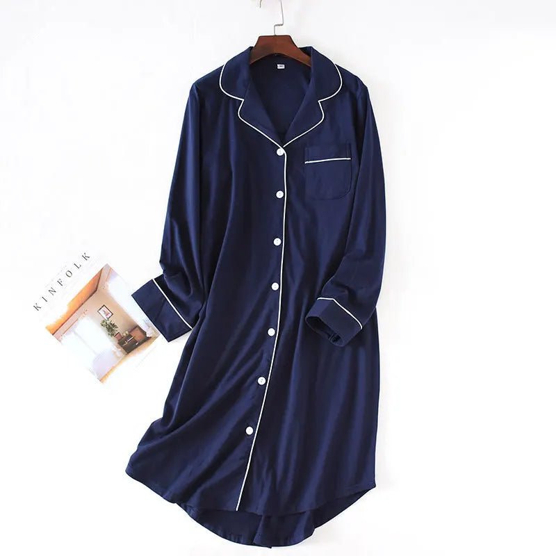 Long Sleeve Cotton Sleepshirt