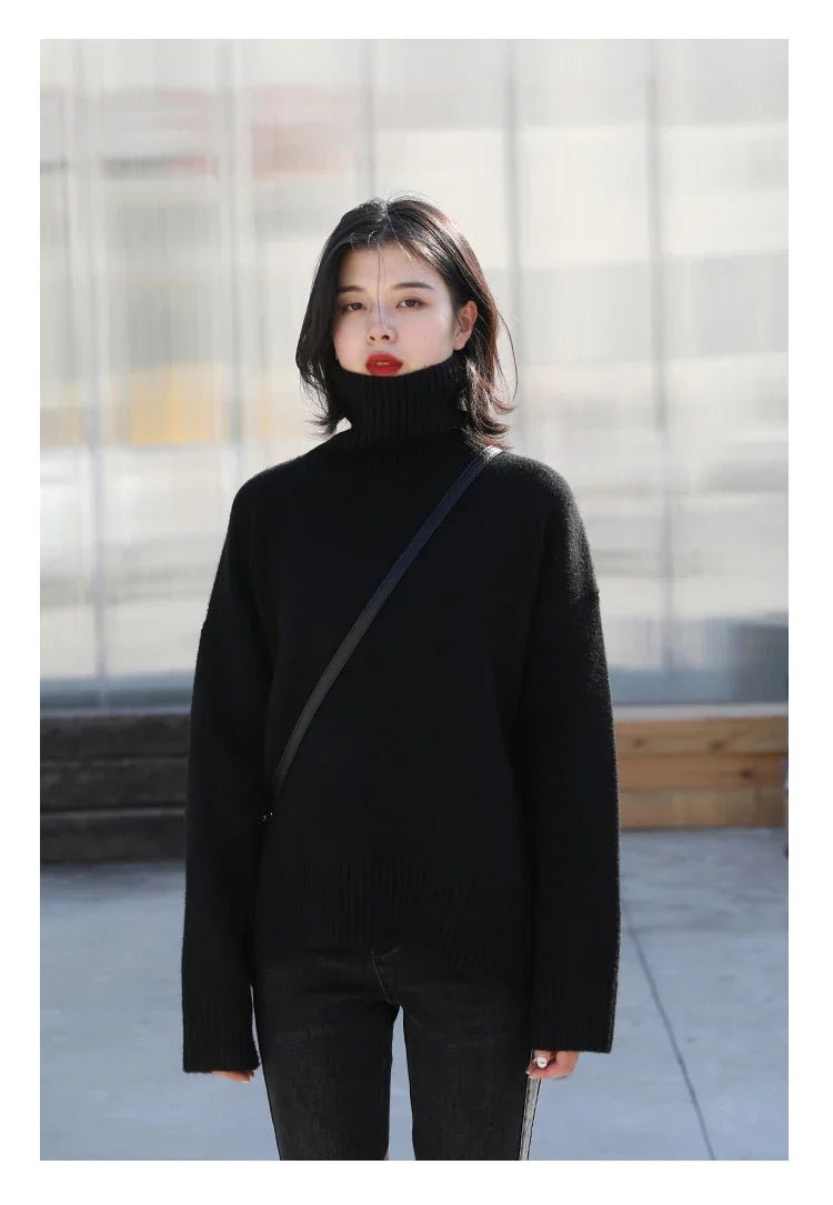 Loose Turtleneck Pullover Sweaters