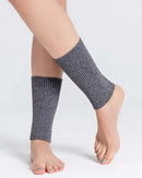 Ribbed Wool Blend Ankle Warmers