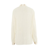 Pleated Blouse & Wide Leg Pants Set