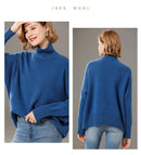 Turtleneck Solid Color Cashmere Sweater