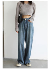 High Waist Wide Leg Denim Pants