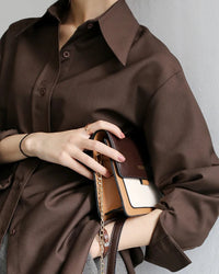 Loose Long-Sleeve Button Shirt