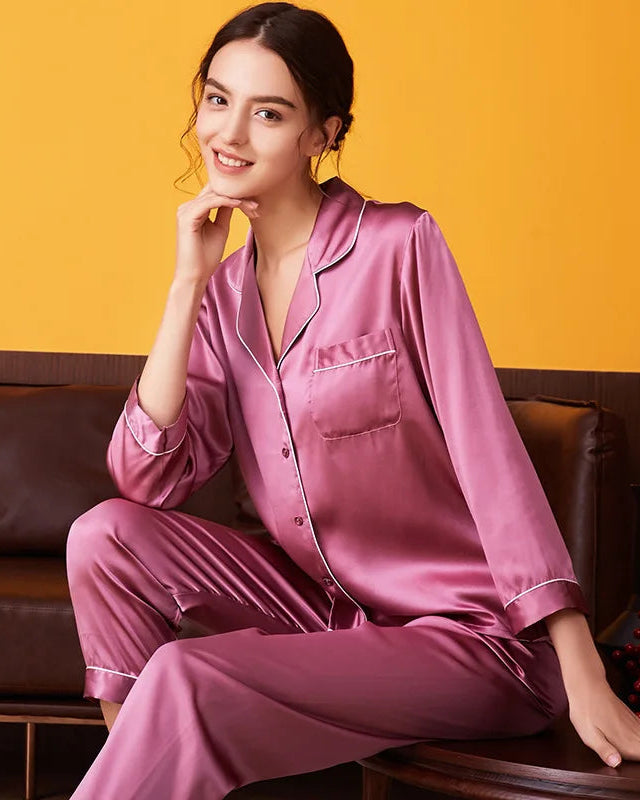 Mulberry Silk Long-Sleeve Pajama Set