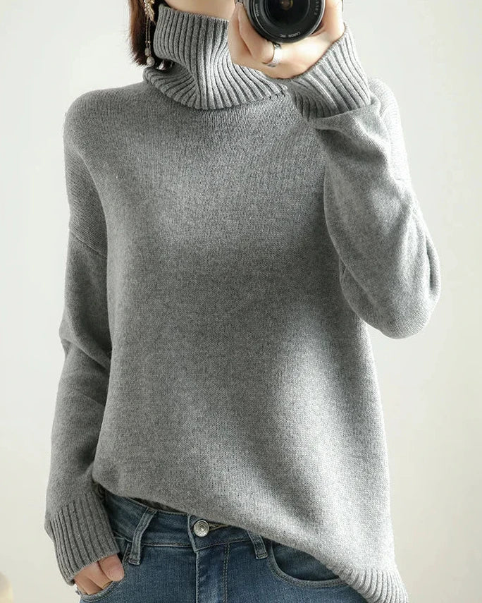 Pure Wool Turtleneck Sweater