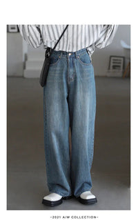 High Waist Wide Leg Denim Pants