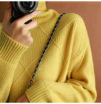 Pure Wool Solid Turtleneck Sweater