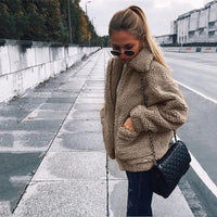 Teddy Fleece Faux Fur Jacket