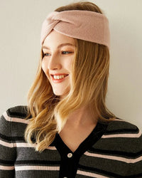 Knitted Cashmere Cross-Shaped Warm Headband