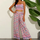 Boho Pattern Camisole & Wide Leg Pants Set
