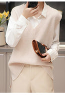 V-Neck Wool Knitted Sweater Vest