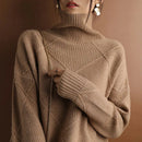 Pure Wool Solid Turtleneck Sweater