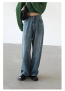High Waist Wide Leg Denim Pants