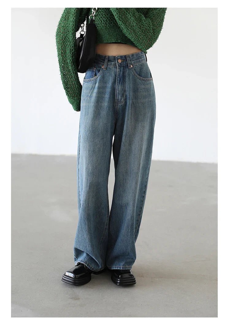 High Waist Wide Leg Denim Pants