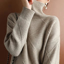 Pure Wool Solid Turtleneck Sweater