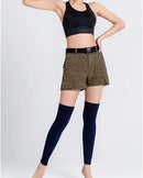 Knit Cotton Blend Leg Warmers
