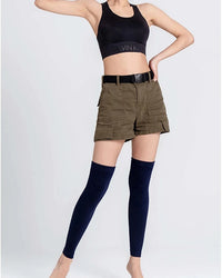 Knit Cotton Blend Leg Warmers