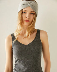 Knitted Cashmere Cross-Shaped Warm Headband