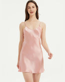 Mulberry Silk V-Neck Slip Nightgown