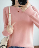 Merino Wool Round Neck Pullover Sweater