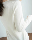 Merino Wool Round Neck Pullover Sweater