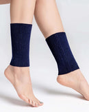 Ribbed Wool Blend Ankle Warmers