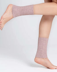Ribbed Wool Blend Ankle Warmers