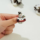 Christmas Tree Rhinestone Brooches