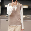 V-Neck Wool Knitted Sweater Vest