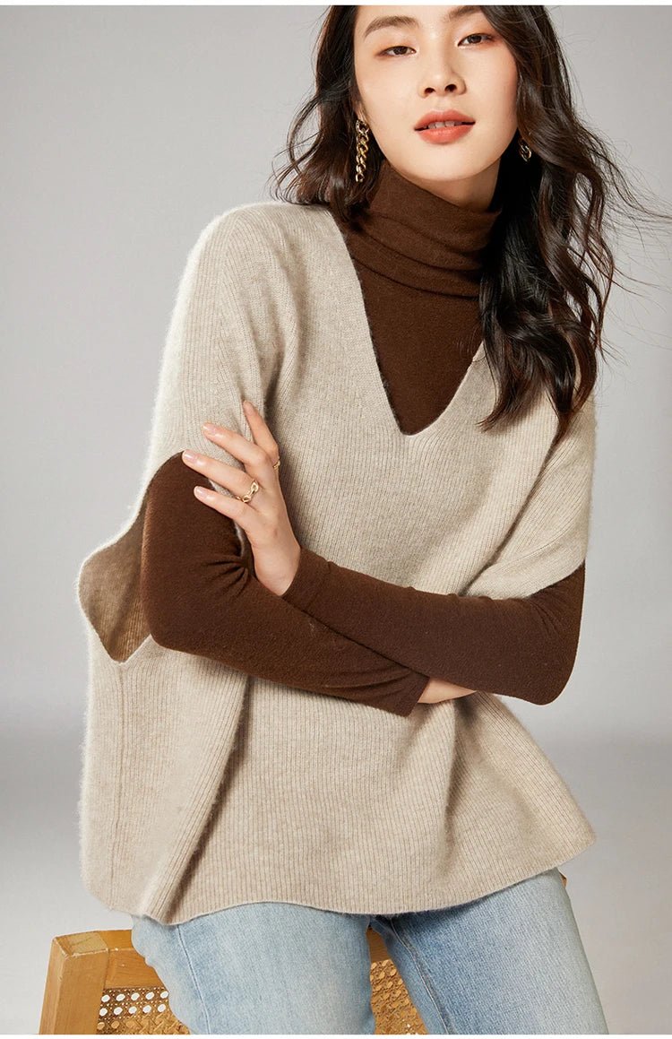 Oversized Wool Knitted Vest