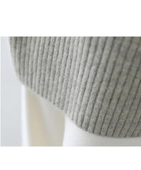 Loose Fit Ribbed High Neck Sweater