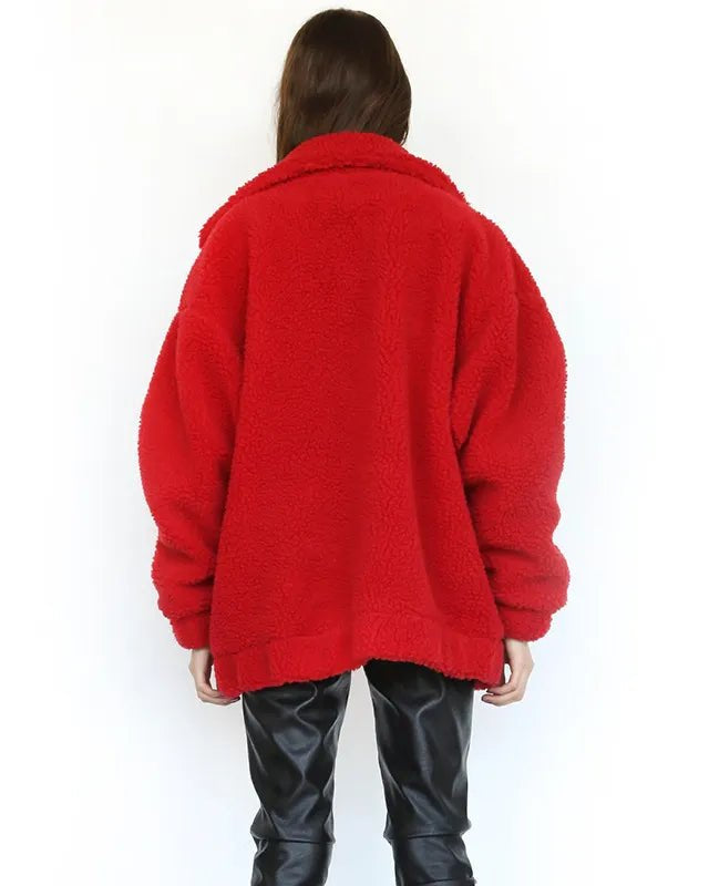 Teddy Fleece Faux Fur Jacket