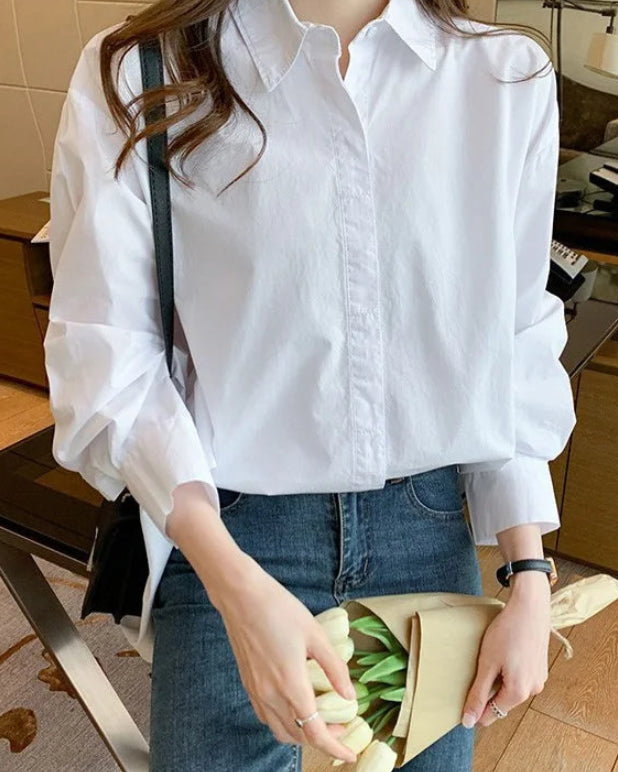 Loose-Knit Cotton Casual Everyday Shirt