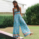 Boho Pattern Camisole & Wide Leg Pants Set