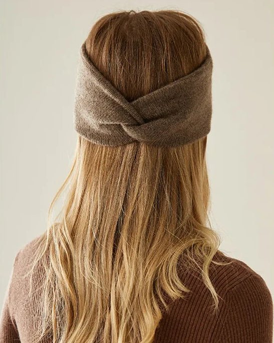 Knitted Cashmere Cross-Shaped Warm Headband