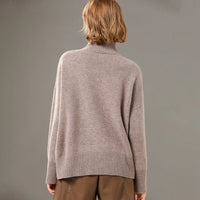 Turtleneck Solid Color Cashmere Sweater