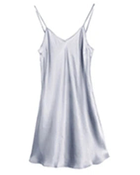 Mulberry Silk V-Neck Slip Nightgown
