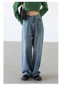 High Waist Wide Leg Denim Pants