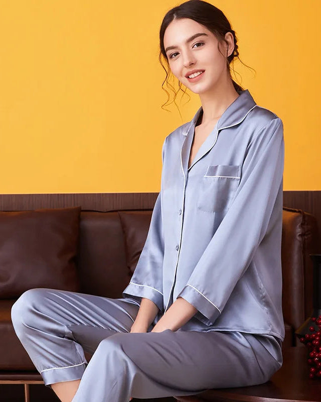 Mulberry Silk Long-Sleeve Pajama Set