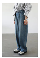 High Waist Wide Leg Denim Pants