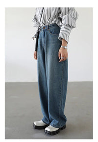 High Waist Wide Leg Denim Pants