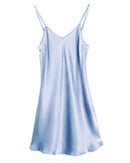 Mulberry Silk V-Neck Slip Nightgown