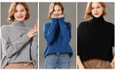 Turtleneck Solid Color Cashmere Sweater