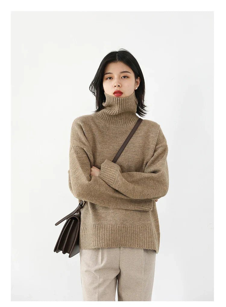 Loose Turtleneck Pullover Sweaters