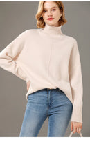 Turtleneck Solid Color Cashmere Sweater