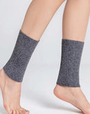 Ribbed Wool Blend Ankle Warmers