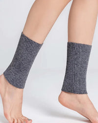 Ribbed Wool Blend Ankle Warmers