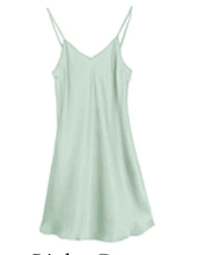 Mulberry Silk V-Neck Slip Nightgown