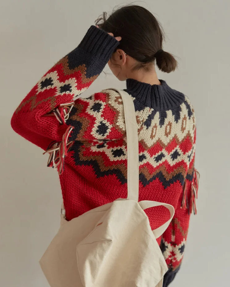 Vintage Christmas Jacquard Pullover Sweaters